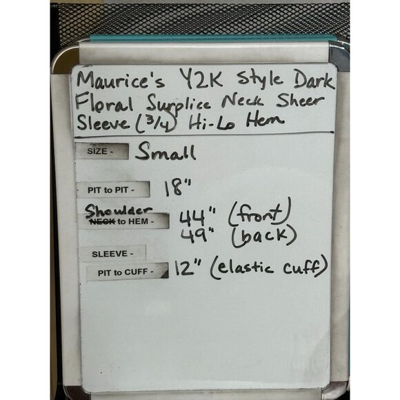 Maurices Y2K Dark Floral Romantic Fairy Whimsygoth Babydoll sheer dress Size S - Picture 12 of 12